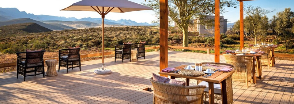 Terrasse der Cederberg Ridge Wilderness Lodge