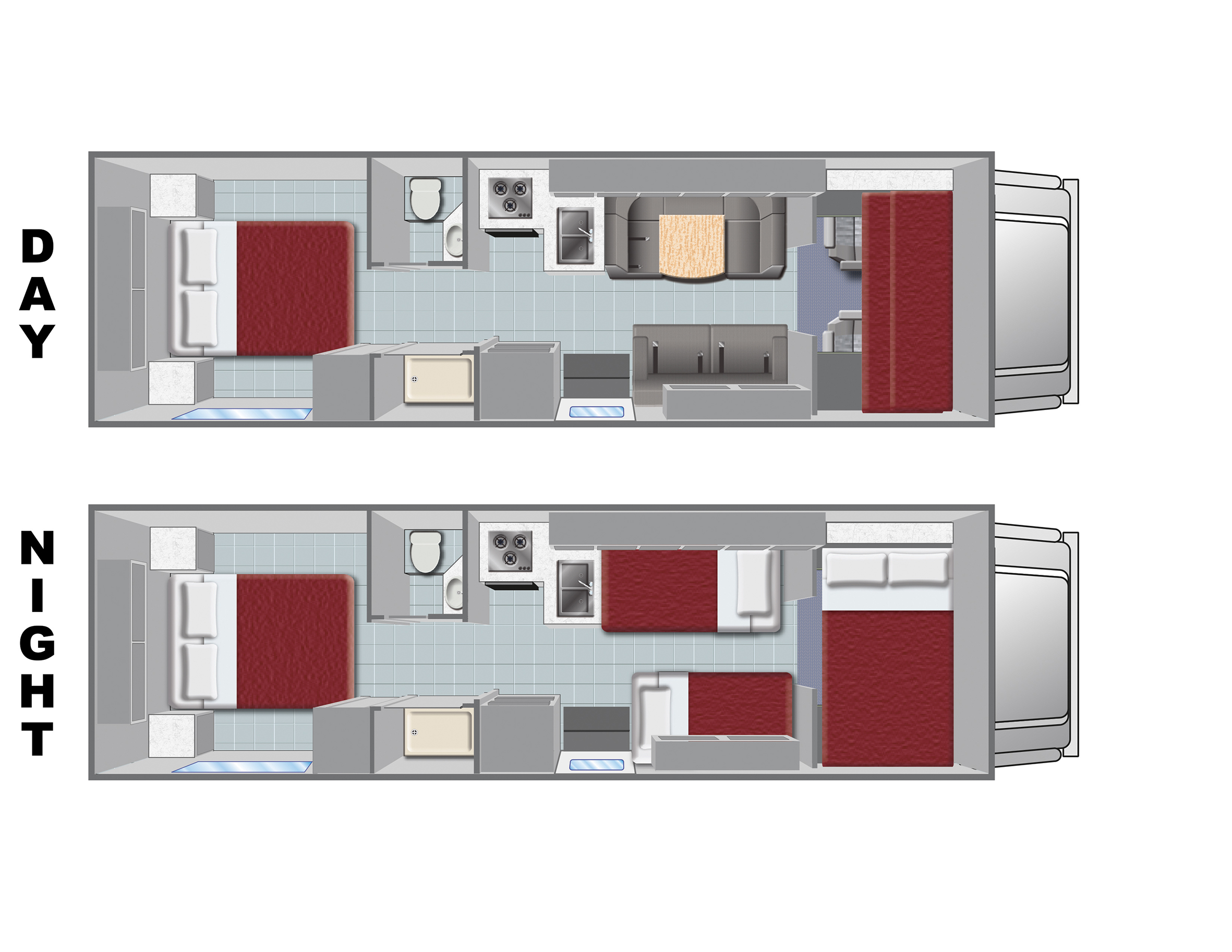 El Monte C28 Camper Floorplan