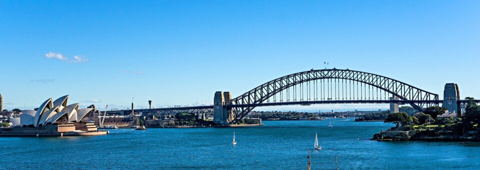 Sydney Opernhaus und Harbour Bridge