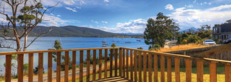 Aussicht der Driftwood Cottages