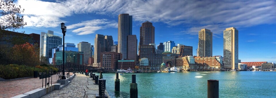 Boston Seehafen und Skyline