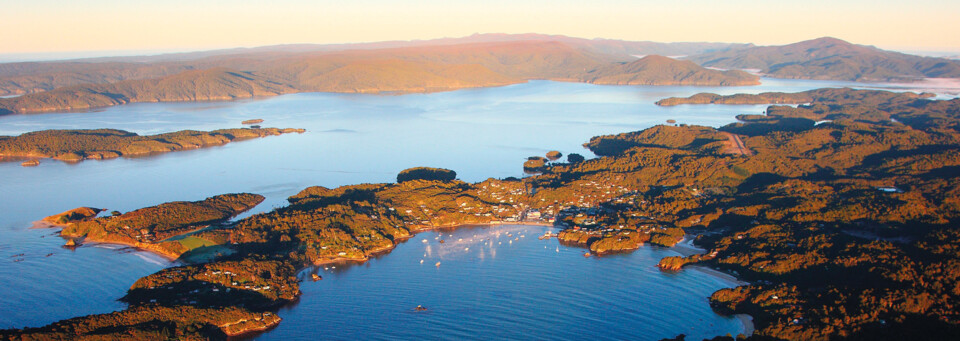 Luftansicht von Stewart Island