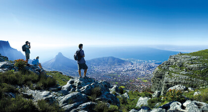 Ausblick vom Tafelberg auf Kapstadt