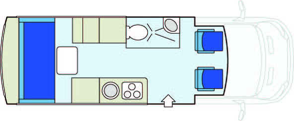 Floorplan bei Tag des Deluxe Camper Van DVC