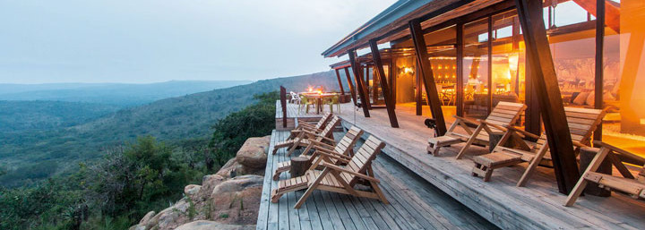 Aussicht von Terrasse Rhino Rigde Safari Lodge Hluhluwe Game Reserve