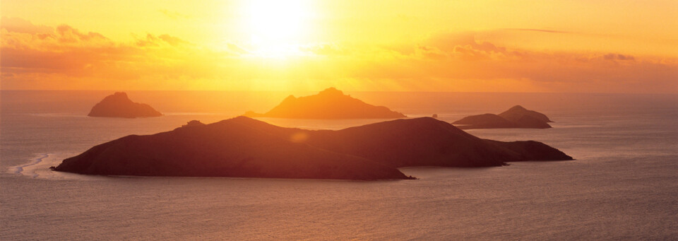 Fiji Inseln im Sonnenuntergang