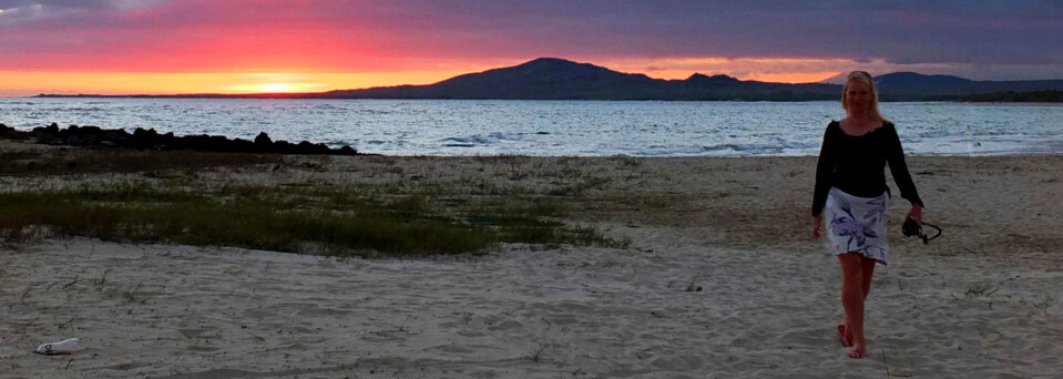 Ecuador und Galápagos Reisebericht - Sonnenuntergang am Strand von Isabela