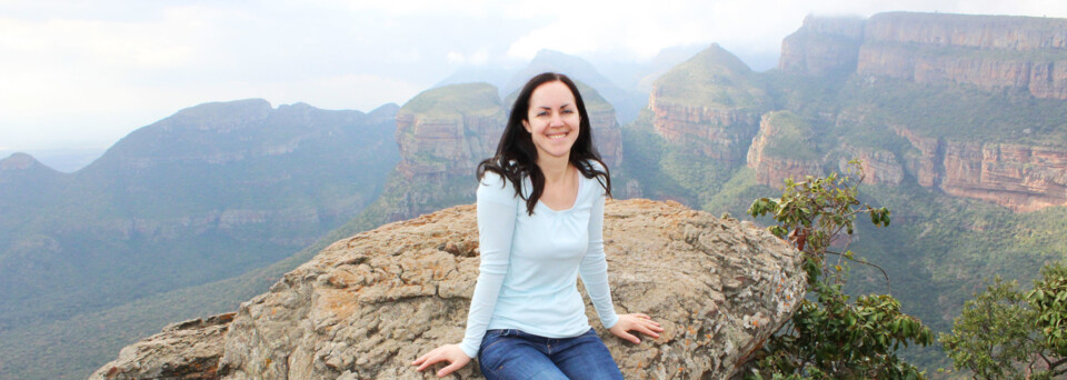 Reisebericht Südafrika - Reiseexpertin Waltraud an den Three Rondavels, Blyde River Canyon