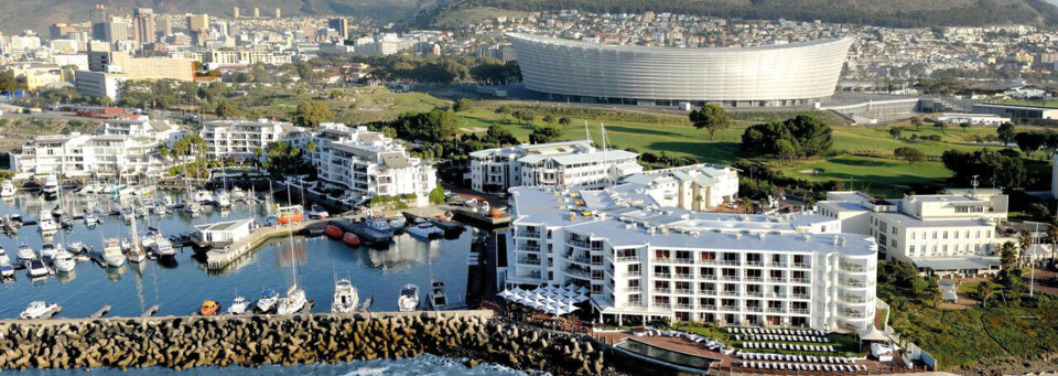 Außenansicht des Radisson Blu Hotel Waterfront in Kapstadt