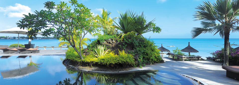 Pool mit Meerblick Beachcomber Royal Palm Grand Baie