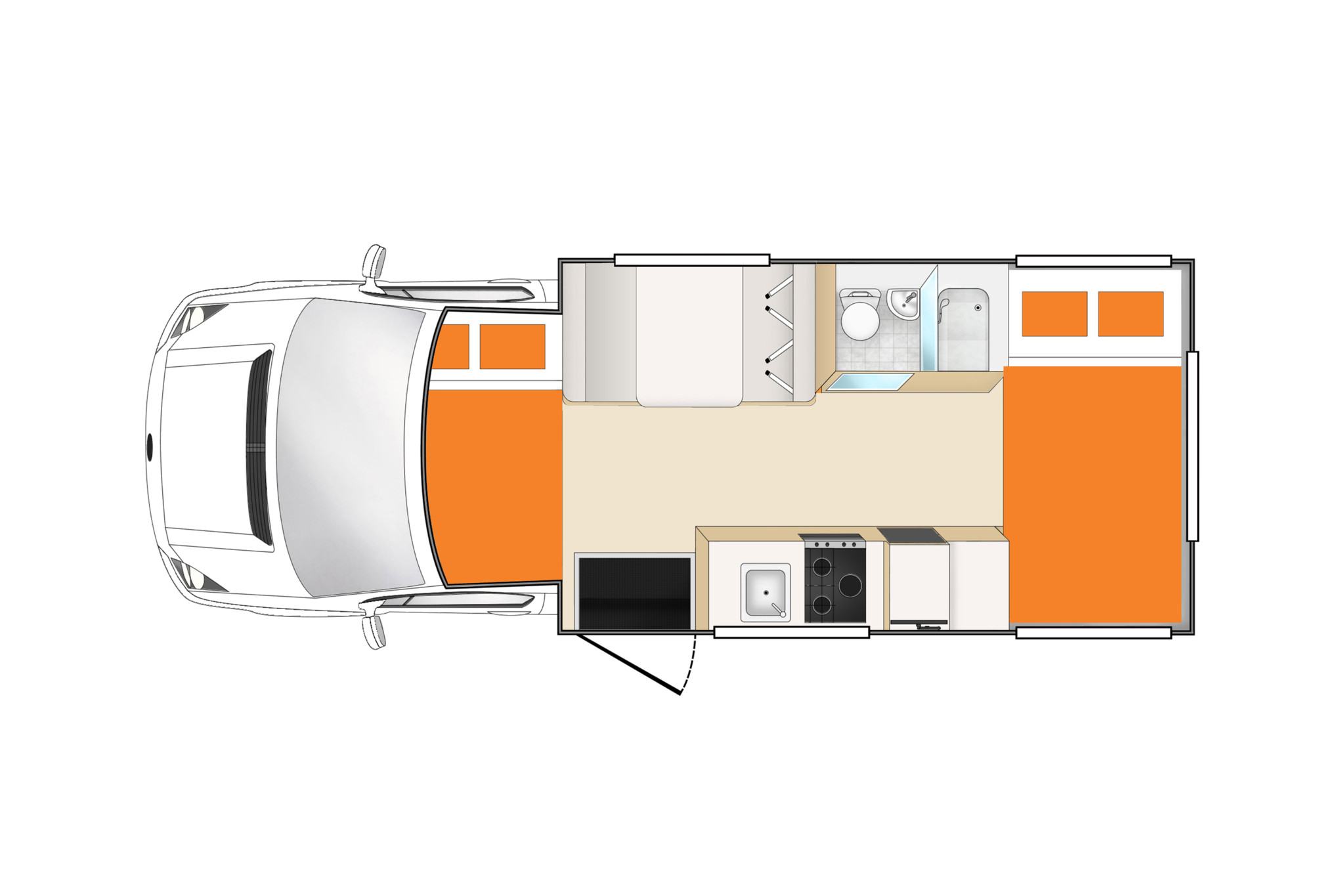 Floorplan bei Tag des Apollo Euro Camper