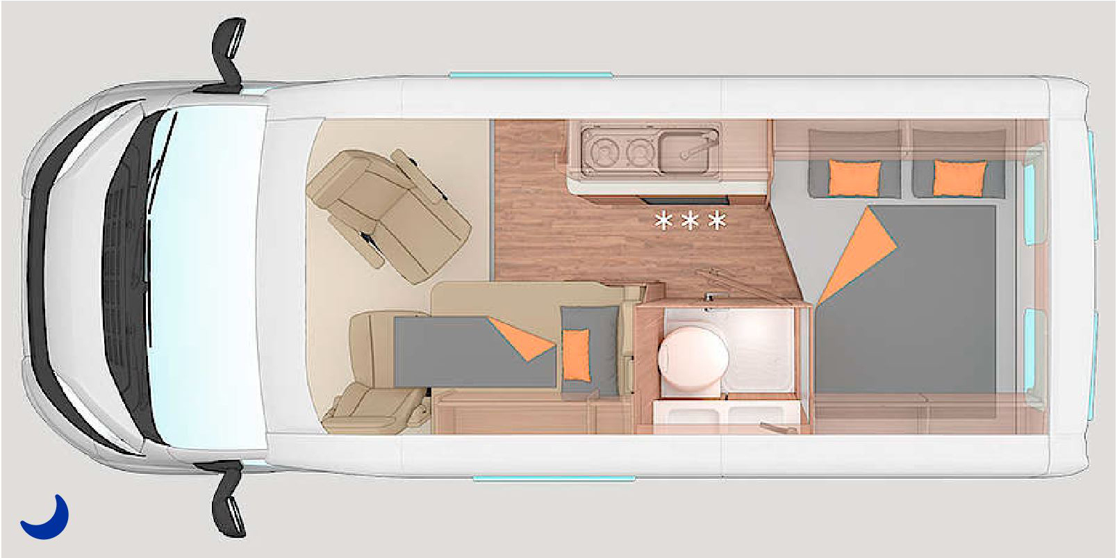 Floorplan Holdur X13 Night