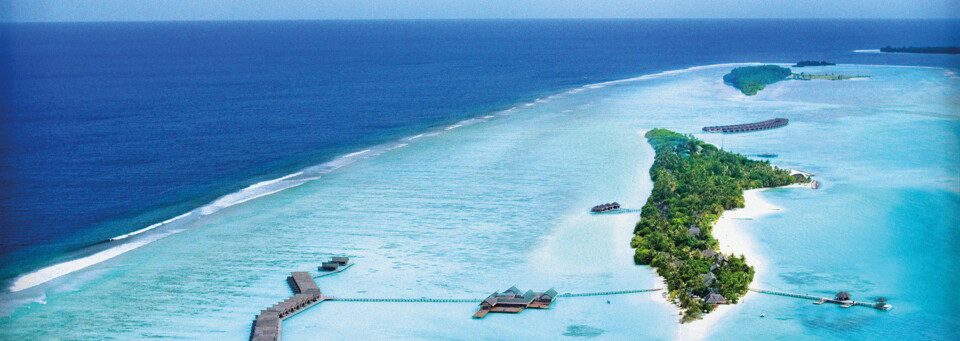 Blick auf LUX* Maldives Süd Ari Atoll