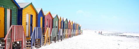 Strandhäuschen in Muizenberg bei Kapstadt