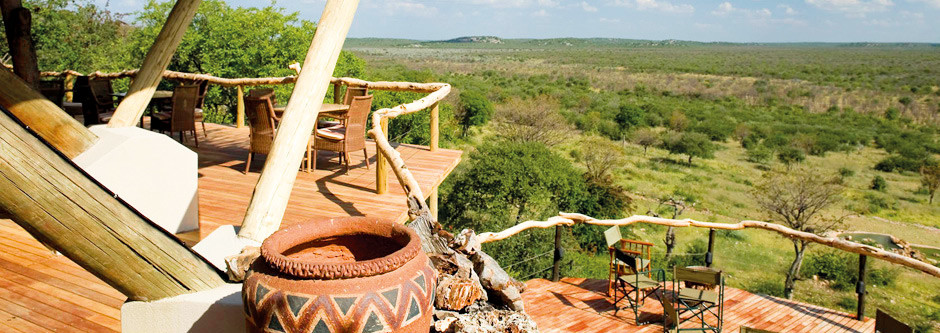 Ongava Lodge Etosha Nationalpark Blick von der Terrasse