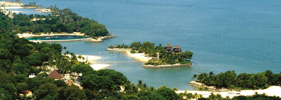 Blick auf Sentosa vom Sky Tower