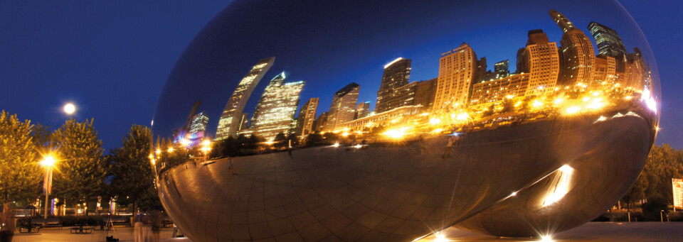 Cloud Gate bei Nacht Chicago