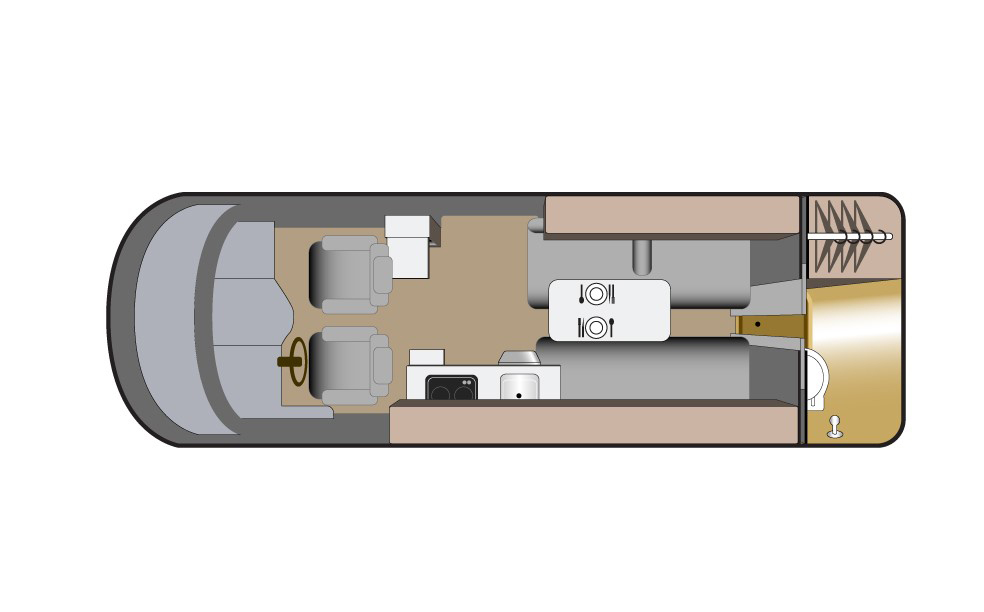 Floorplan bei Tag des Van Conversion