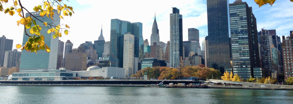 Reisebericht New York City - Aussicht von Roosevelt Island auf New York City