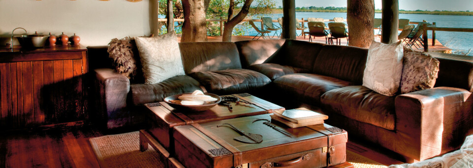 Lounge Xugana Island Lodge Okavango Delta