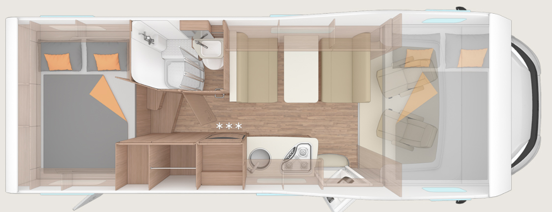 Holdur Camper X30 Floorplan Day