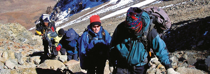 Bergwanderer auf dem Kilimanjaro