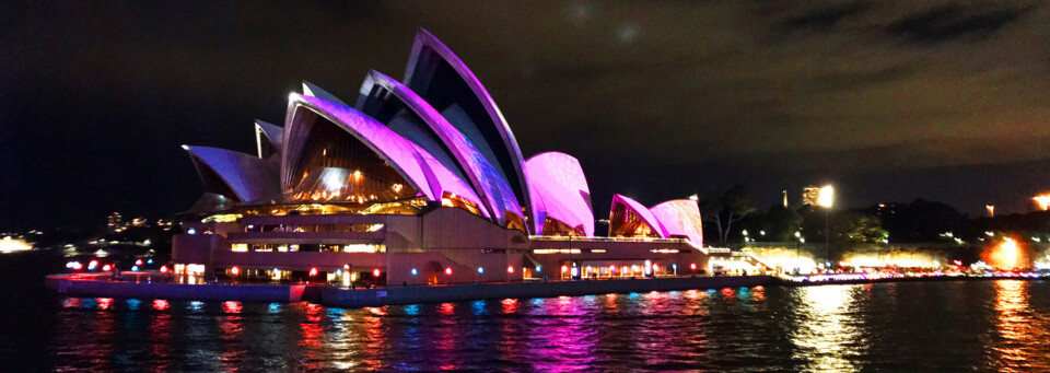 Reisebericht Australien - Sydney Opernhaus während des Vivid Sydney Festivals