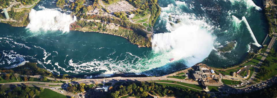 Niagarafälle von oben - Ostkanada Reisebericht