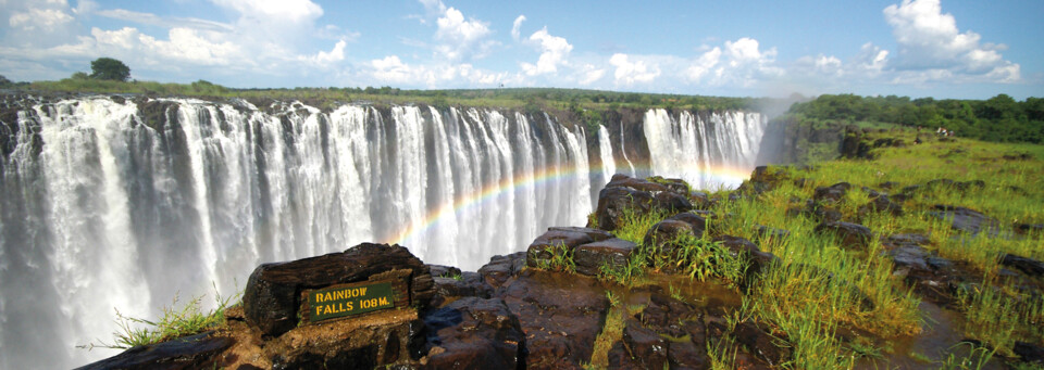 Regenbogen Viktoriafälle Simbabwe