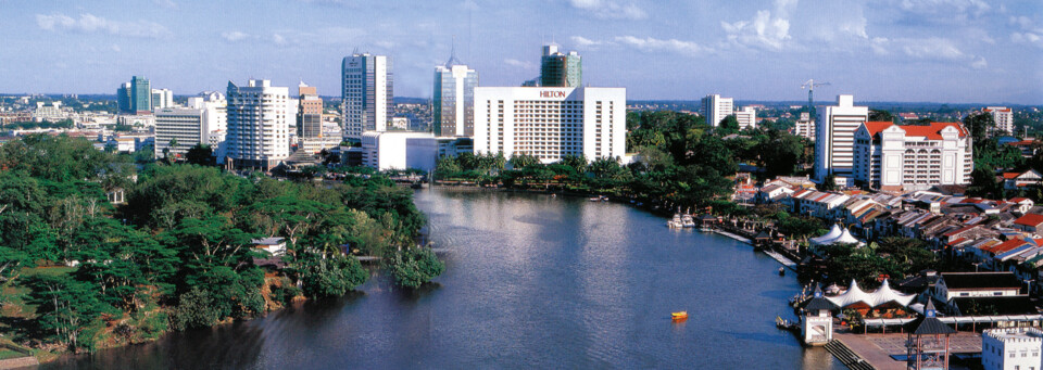 Blick auf Kuching, Sarawak