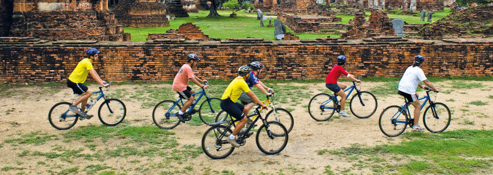 Fahrradfahrer in Thailand