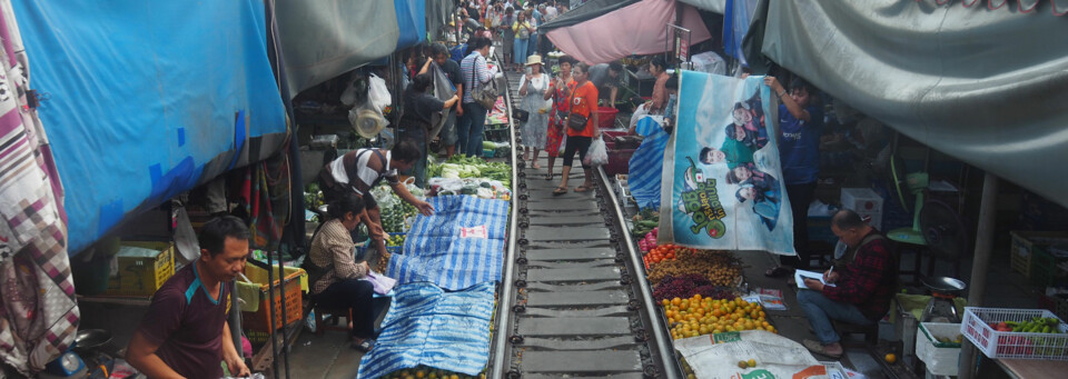 Mae-Klong-Zugmarkt Bangkok