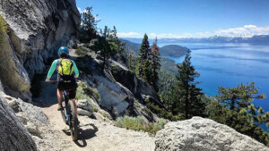 Biking am Lake Tahoe, Nevada
