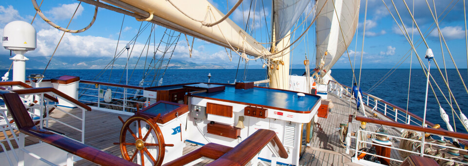 Auf dem Deck der Star Clipper