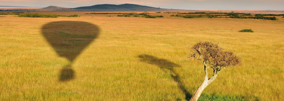 Ballon-Schatten im Masai Mara