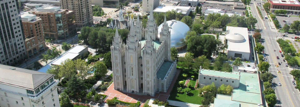 Salt Lake City der Mormonen Tempel