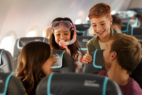 Lufthansa Business Class Langstrecke Familie in der Economy Class bei Eurowings Discover