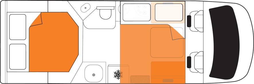 Floorplan bei Nacht des Britz Odyssey