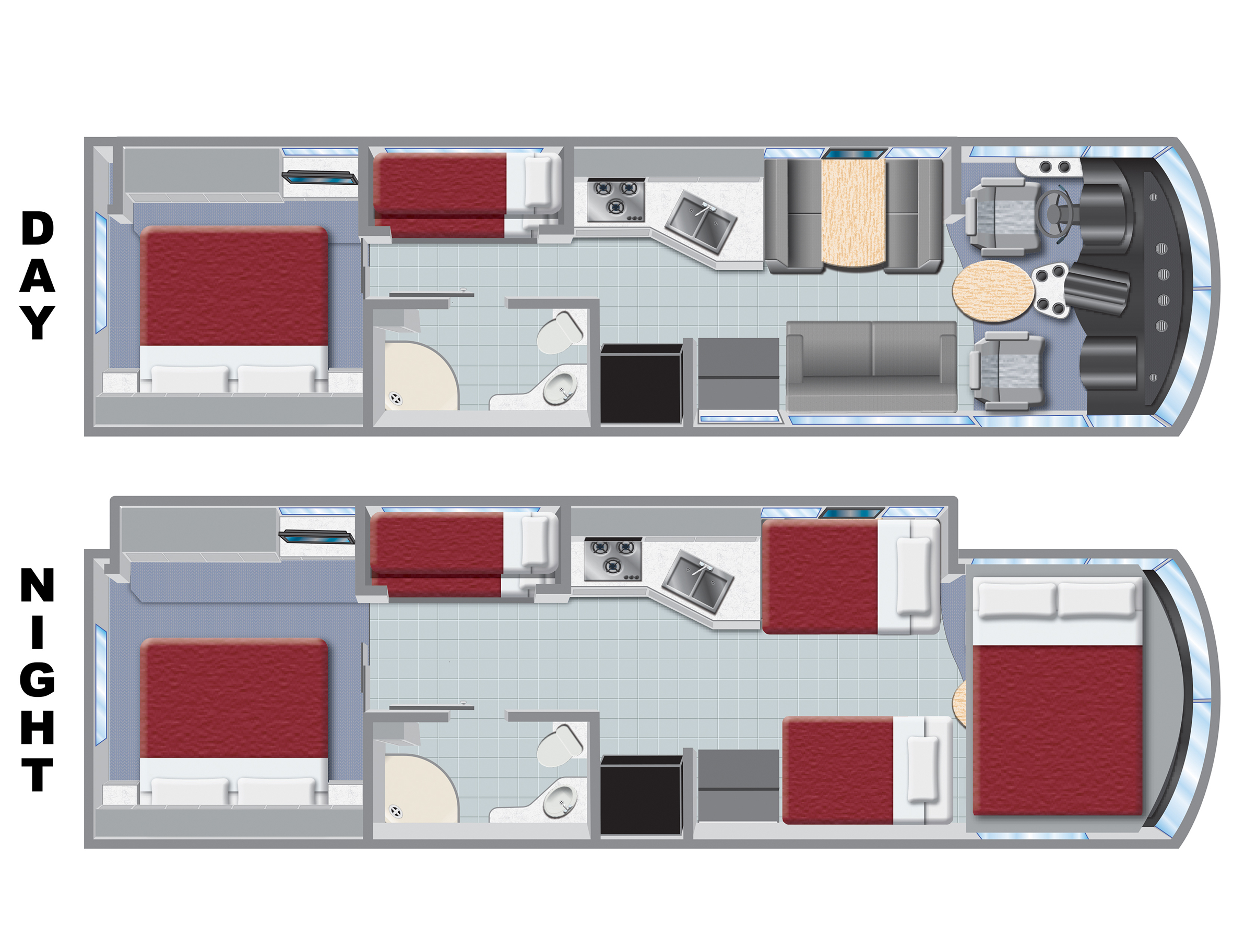 El Monte AF33 Camper Floorplan