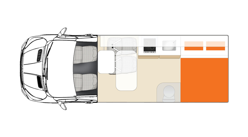 Floorplan des Apollo Endeavour Camper