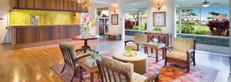 Lobby des Aston Islander on the Beach auf Kauai