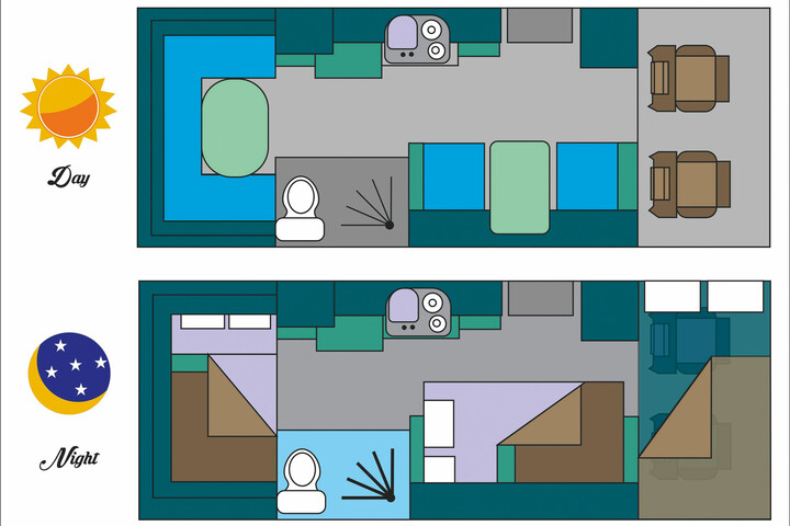 Floorplan des Maui M6B (6 Berth)