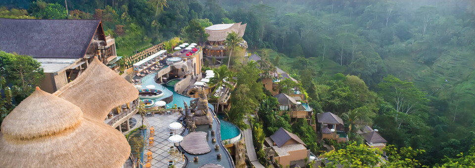 The Kayon Jungle Resort von oben