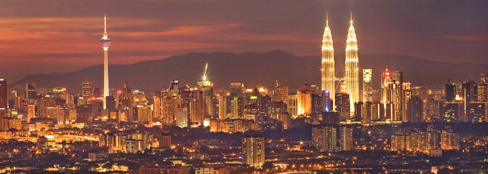 Skyline Kuala Lumpur bei Nacht