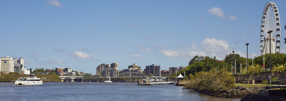 Blick auf Brisbane und den Brisbane River