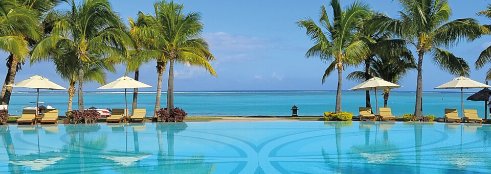 Pool mit Meerblick Beachcomber Paradis Hotel & Golf Club Le Morne