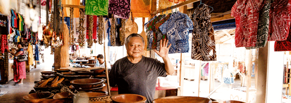 Händler auf dem Markt in Apia auf Samoa