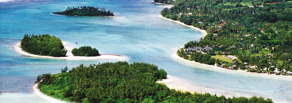 Luftaufnahme  der Muri-Lagune - Pacific Resort Rarotonga