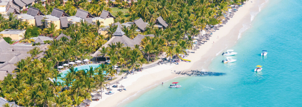 Außenansicht der Anlage Beachcomber Paradis Hotel & Golf Club Le Morne