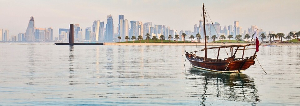 Doha Skyline + Dhows